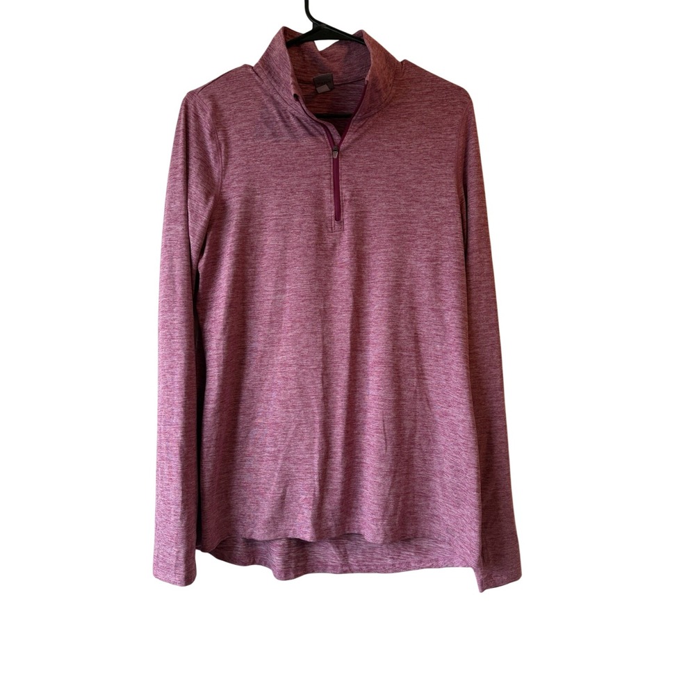 Champion Women Purple Pullover Activewear Top Long Sleeves High Colar Neckโ L